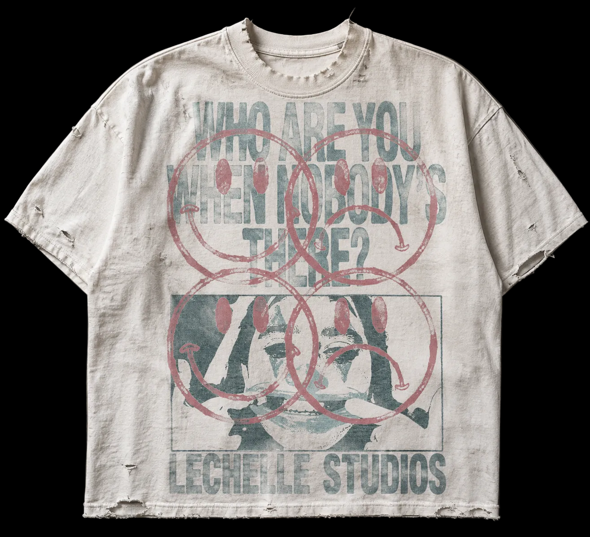 When Nobody’s There – Vintage Distressed Oversized Tee | L’echelle Studios x Dopeboys